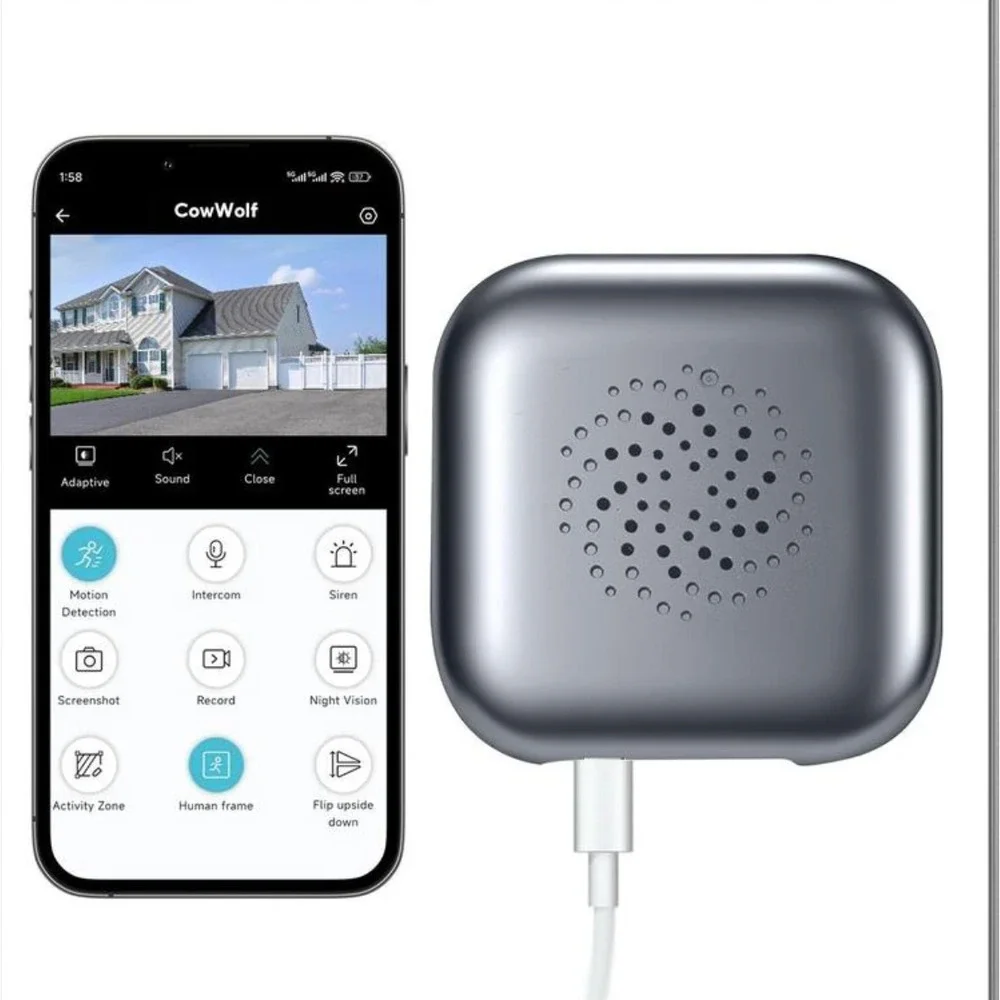 CowWolf 3MP 2K Window Camera,2.4GHz & 5GHz WiFi Indoor Cameras for Home Security